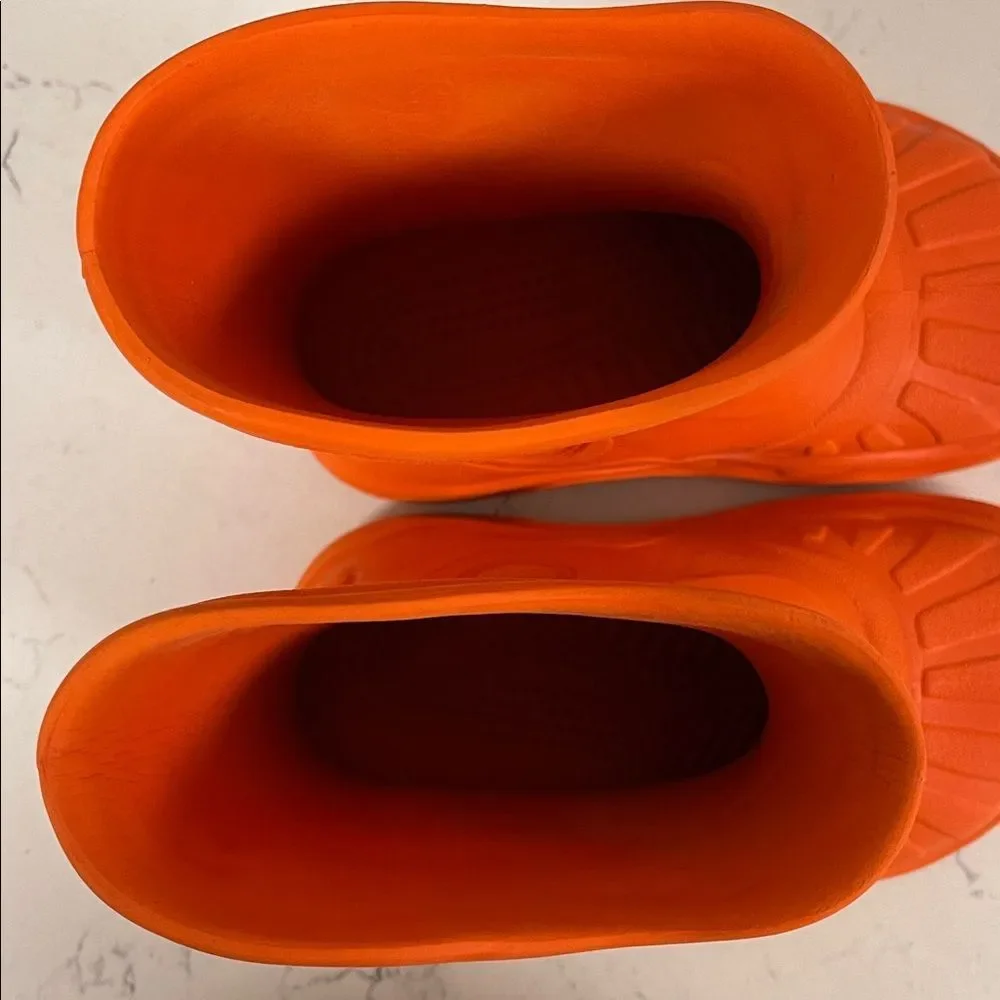 CROCS Kids' Georgie Rain Boots - Orange Size Euro 33 Men’s 1 - Women’s 3